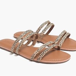 New! J. Crew Calf-hair Seaside Slide Sandals